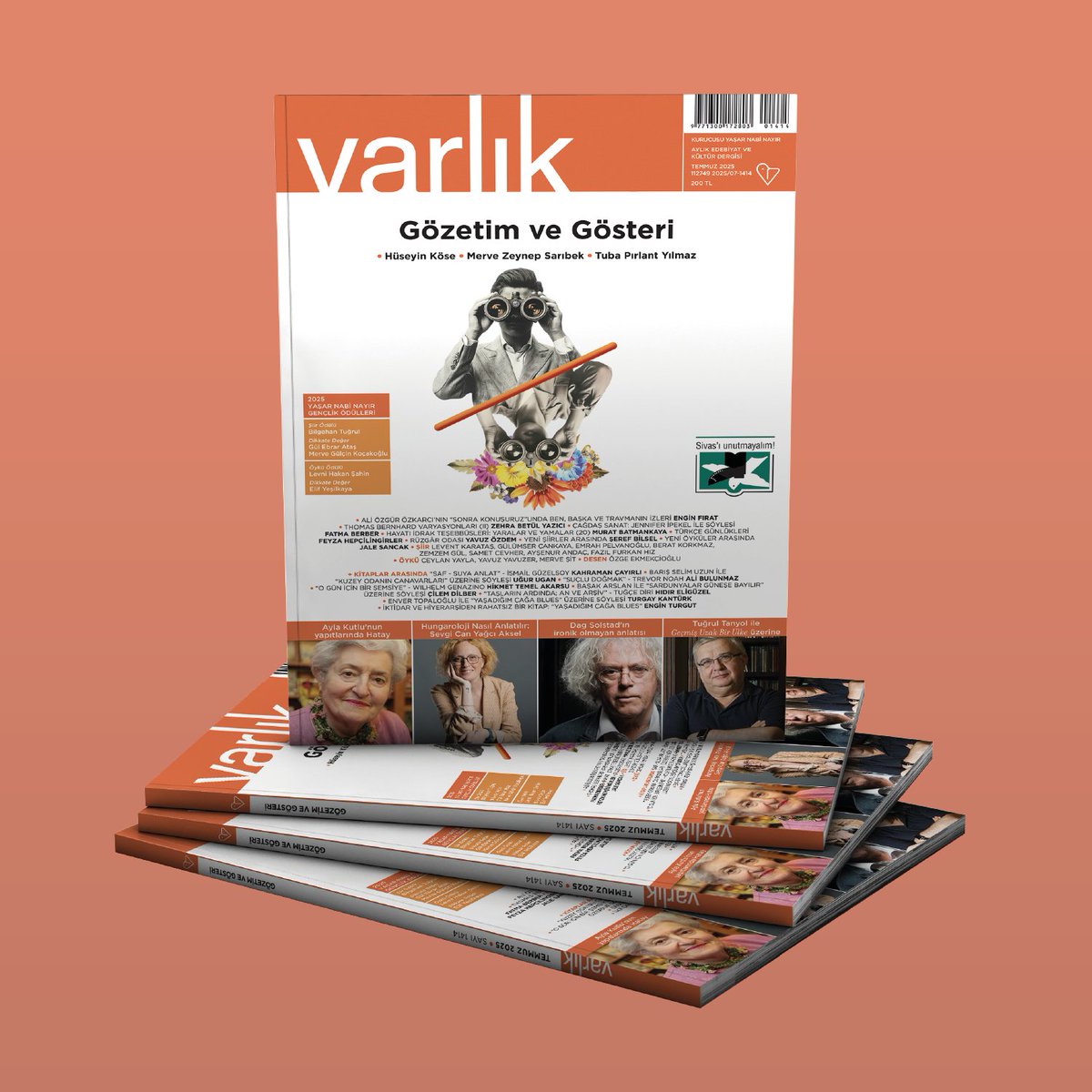 Varlık dergisinin Temmuz 2025 sayısı çıktı!

Varlık 92 yaşında!

1933’ten günümüze özenle sürdürdüğümüz ‘edebiyatımıza yeni değerler kazandırma’ çabasıyla 92. yılımızda da edebiyatseverleri yeni imzalarla buluşturuyoruz. 2025 Yaşar Nabi Nayır Gençlik Ödülleri’ni alan ve dikkate