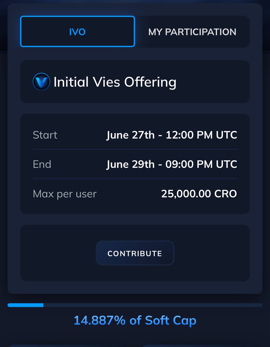 Let’s go #crofam ~15% and 1day 12h left. Join $VIES presale now: viescoin.xyz/vies-launchpad

#launchpad #LaunchAlert #Staking