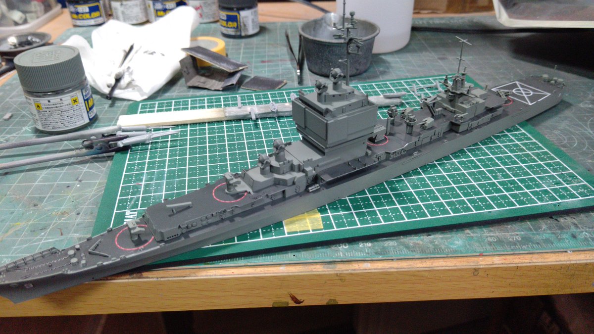 #艦船模型
#プラモデル
ロングビーチ製作！完成まであと少し！