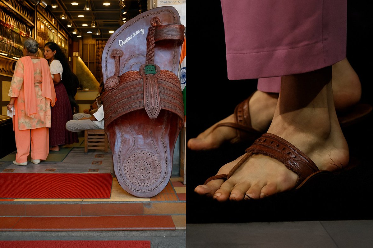 👡 𝗦𝗮𝗻𝗱𝗮𝗹 𝗦𝗰𝗮𝗻𝗱𝗮𝗹 🩴 New Prada design sparks a furore among Indian artisans &amp; politicians, thousands of miles from the Milan catwalk. After criticism, Lorenzo Bertelli, son of Prada’s owners, acknowledges the Indian roots of its sandals. 

🩴"We acknowledge that the