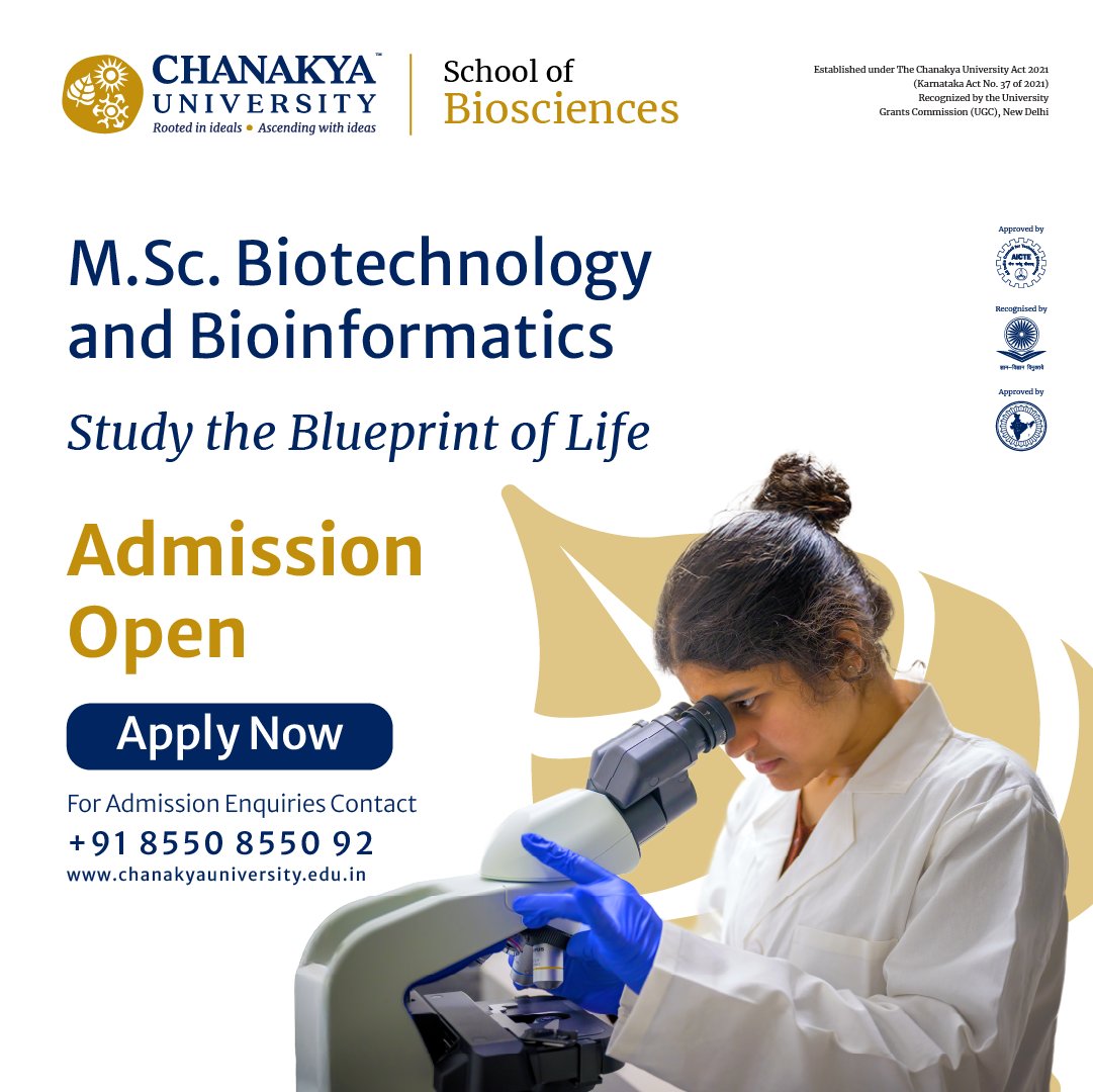 biotecnika's tweet image. 🎓 M.Sc. in Bioinformatics & Biotechnology @ Chanakya University
🚀 Dual Specialization | Hands-on Training | AI/ML + Research Projects
👉 btnk.org/chanakya-unive…
Tag a friend
#MSCAdmissions #BiotechIndia #AIinBioinformatics #LifeScienceJobs #Biotecnika