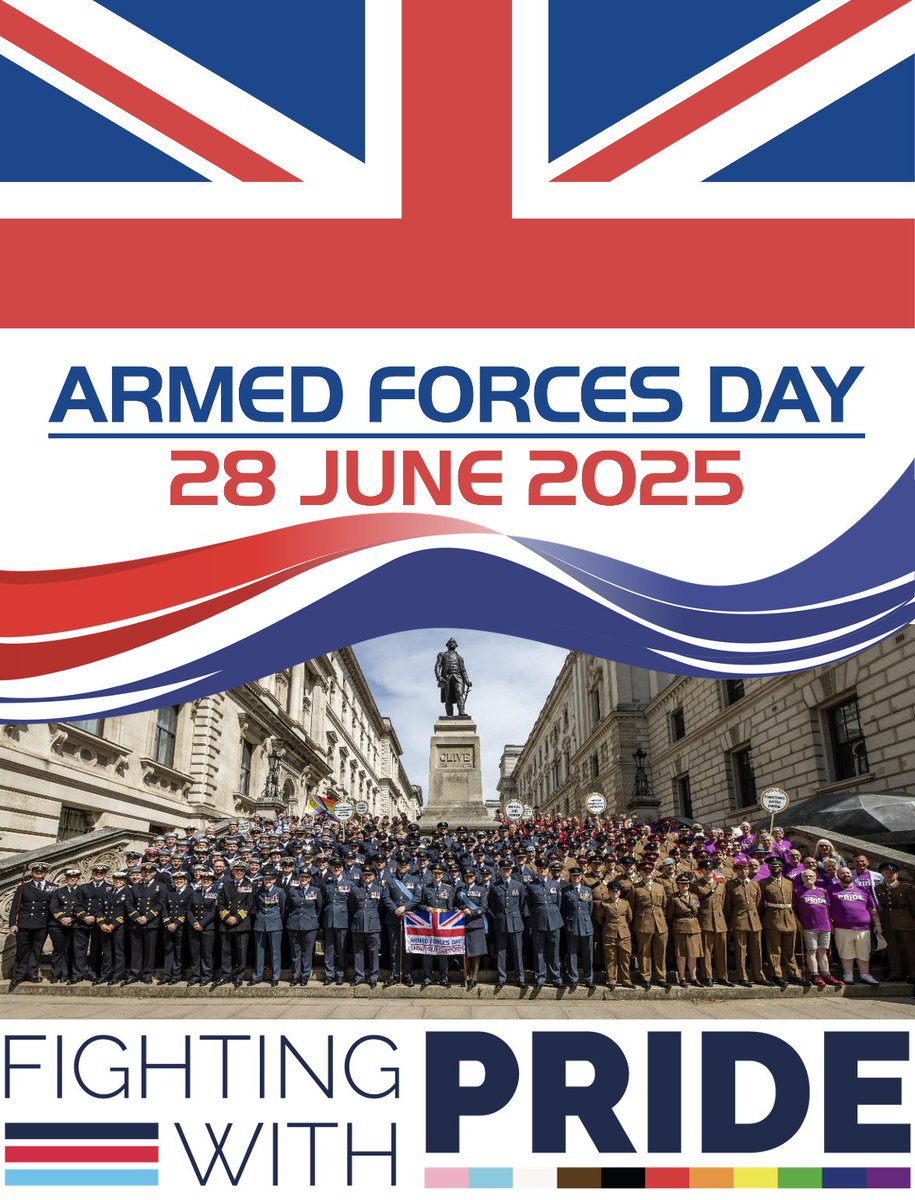 We wish all Armed Forces; Vets, Serving, Reserves, Cadets, &amp; all families a happy Armed Forces Day

Thanks for your service, strength, courage  &amp; professionalism &amp; for allowing all to serve proudly, irrespective of who they are or who they love
#ArmedForcesDay #SaluteOurForces