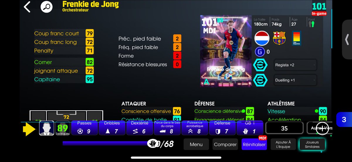 efootbuilder's tweet image. F. de Jong Build 
35Lv
Regista+2
Via @Tintin17_CHN 
#eFootball #eFootball2025 #efootballhub #eFootball2025Mobile #eFootball30th