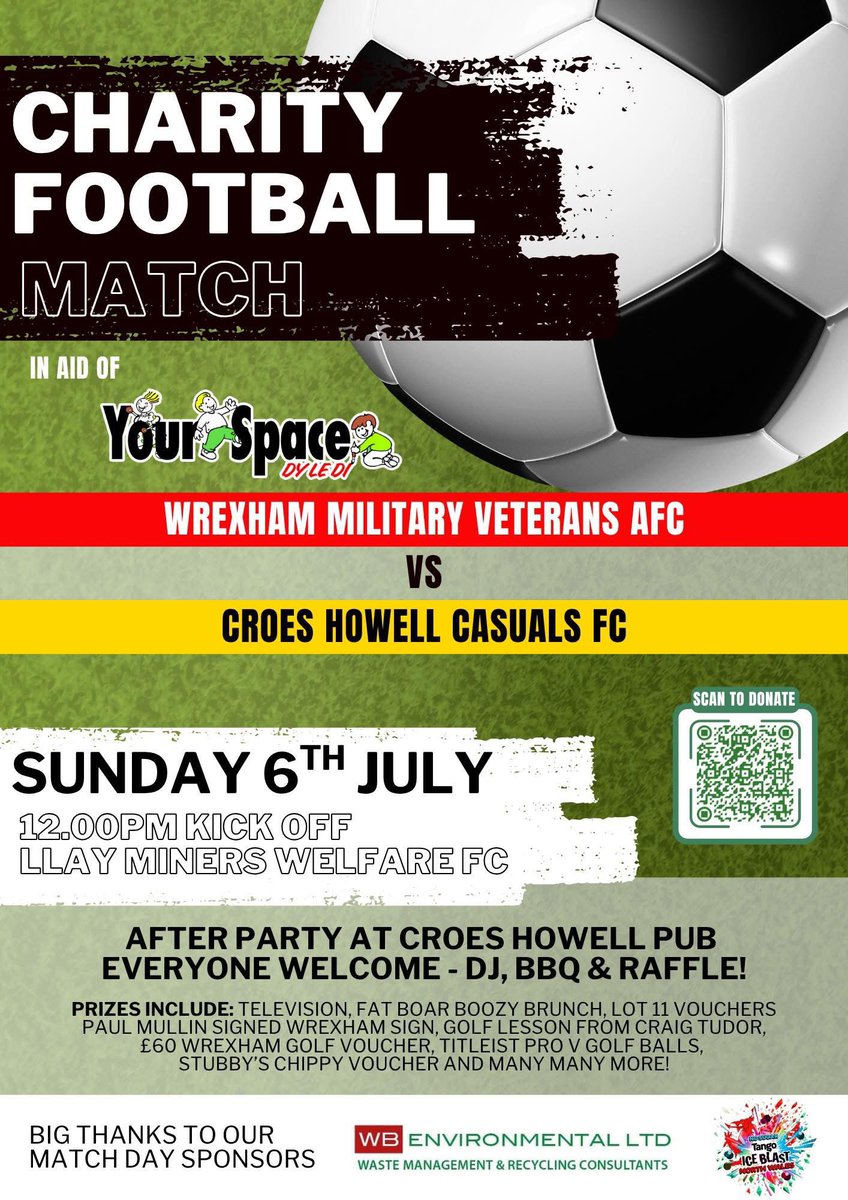 Delighted to be the match sponsor. Please support this event. 👍