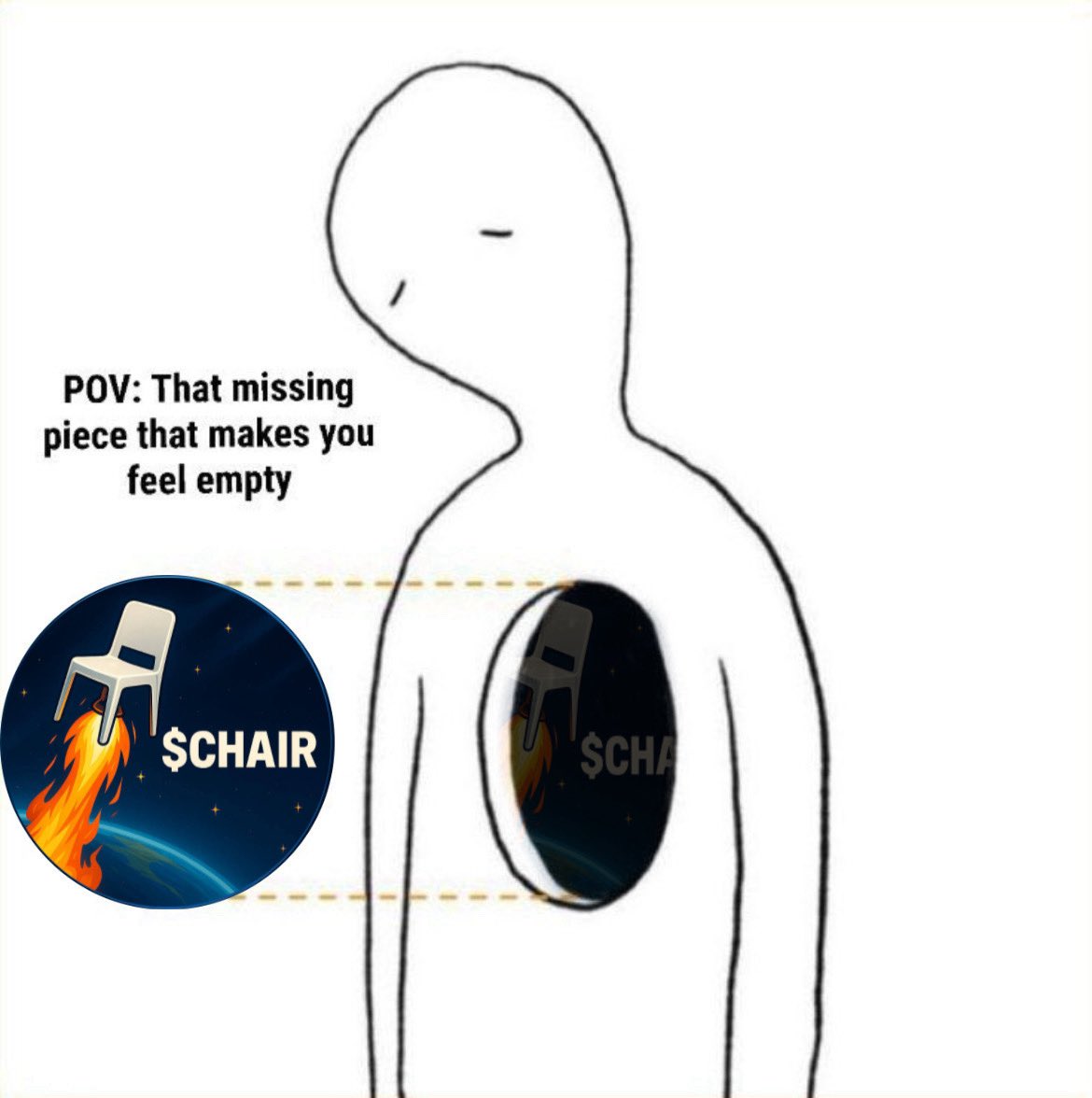 sameehvisuals's tweet photo. This is my third Entry!🪑🚀  For the $CHAIRNOBYL meme contest @ChairToTheMoon #chairtoken https://t.co/xbOxEolDnf