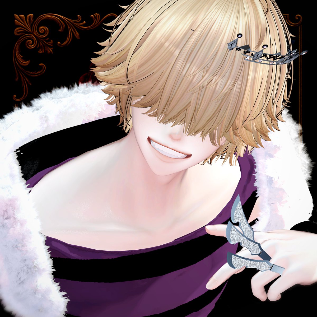 今日は併せ撮影…！
お誘い頂いたので急いで改変してるんだけど、何の改変か伝わるかなー？🔪👑
 #Minase3D