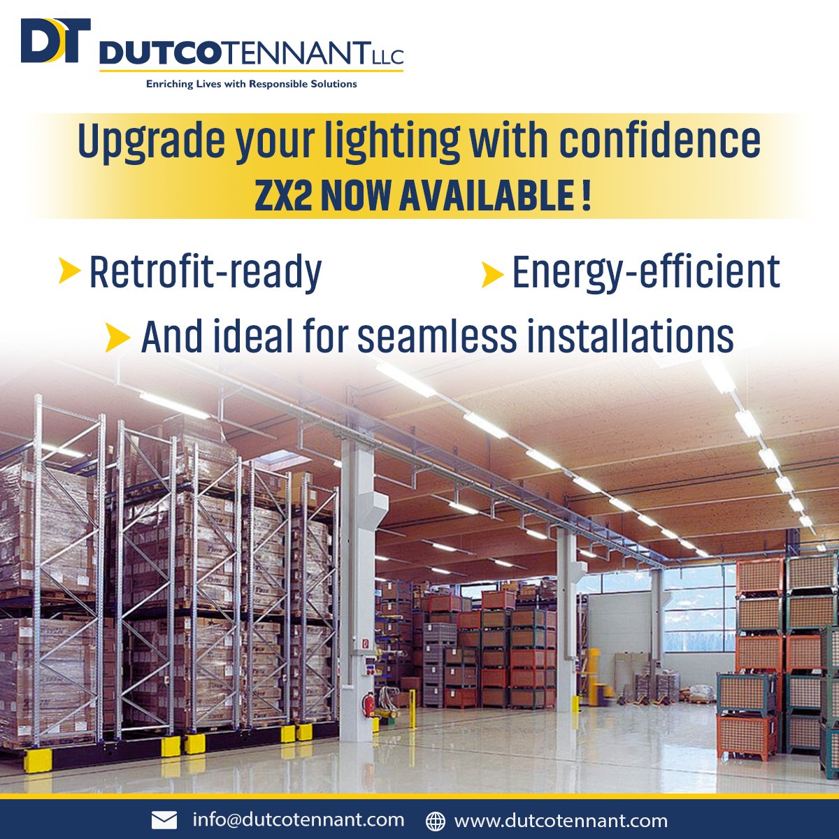 Dutco Tennant LLC (@dutcotennant) on Twitter photo Light up smarter with the ZX2 trunking system. Designed for easy upgrades, uniform lighting, and maximum energy efficiency.
Looking for details? Get in touch via info@dutcotennant.com.
#LightingSolutions #SmartLighting #ModularLighting #DutcoTennantLLC Light up smarter with the ZX2 trunking system. Designed for easy upgrades, uniform lighting, and maximum energy efficiency.
Looking for details? Get in touch via info@dutcotennant.com.
#LightingSolutions #SmartLighting #ModularLighting #DutcoTennantLLC