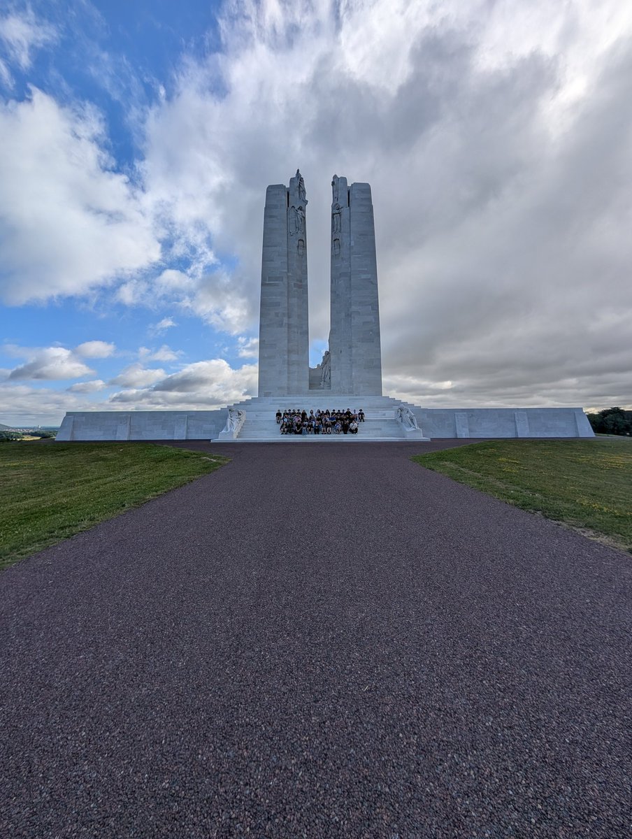 KHSHistoryDept's tweet photo. Our first stop today was at the Canadian war memorial at Vimy Ridge.
@KingHenrySchool https://t.co/Tc186YPwwa