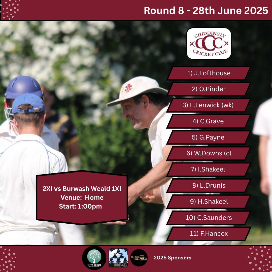 ChiddinglyCC_'s tweet image. Ladies and Gentlemen, it’s MATCHDAY.

For the first time in Chiddingly history the 1XI are UNCHANGED as they make the long long trip to West Sussex to face off against @PortsladeCC

The 2XI host @burwash 

#Chinners 🍻