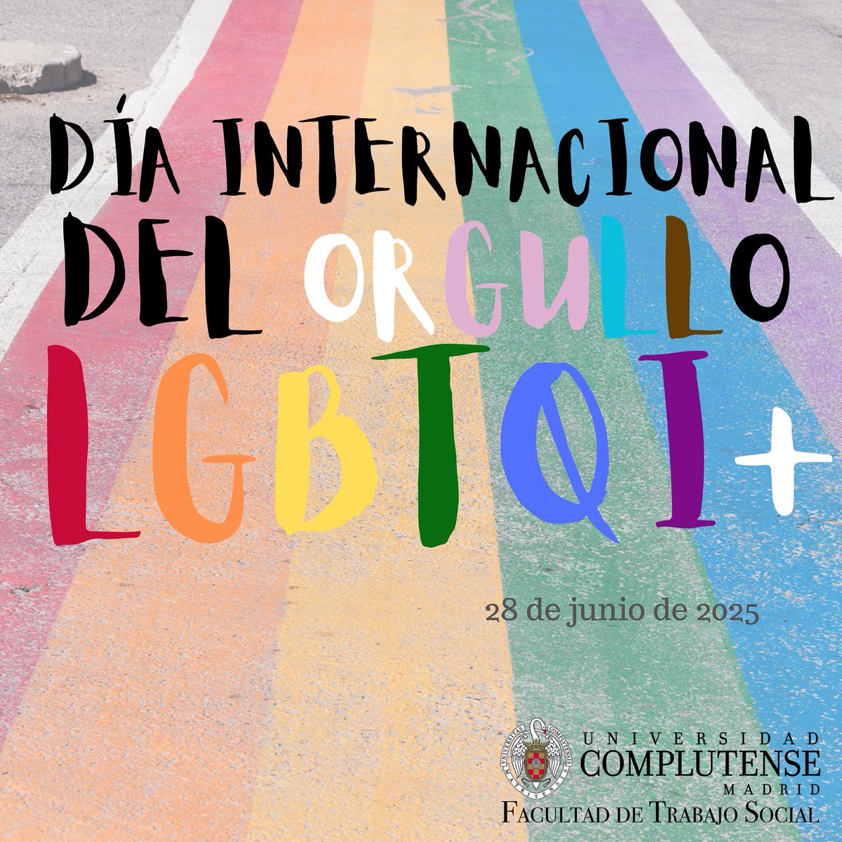 Nos unimos a la celebración del #DíadelOrgullo Un día de celebración pero también de reivindicación por el respeto a la diversidad, a la tolerancia y al cumplimiento de los derechos de las personas #LGBTQIplus 

¡Hoy y siempre, ama y sé como quieras y como sientas!🏳️‍🌈🏳️‍⚧️
