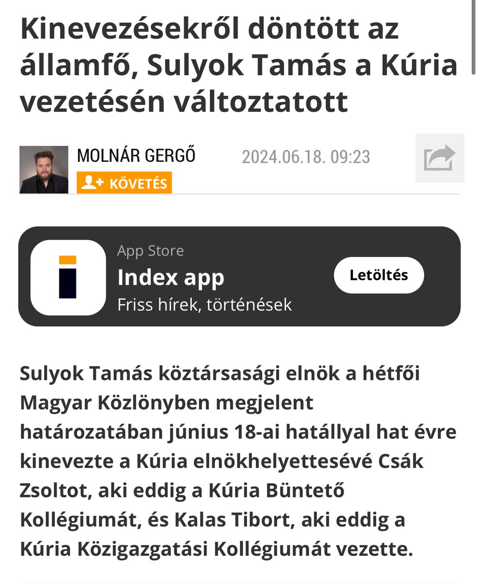 sogasp9's tweet photo. @GMesterhazy @aladar2222 Milyen libsi bírók? Minden kúriai bírót a fidesz nevez ki, ne bohóckodj már https://t.co/MhRw044FEf
