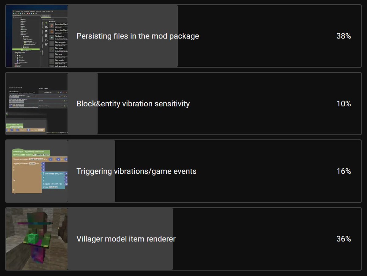 Here are the results of the 4th feature vote. Here, the win was a bit tighter, but the new feature of MCreator not removing custom files in the mod package won. Will you find this improvement useful?