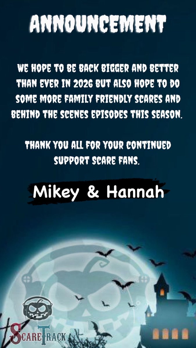 ScareTrack Announcement