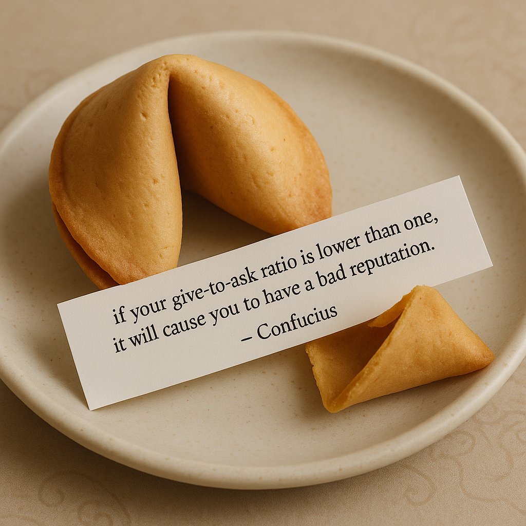 sometimes one must simply take the advice of an oddly specific fortune cookie