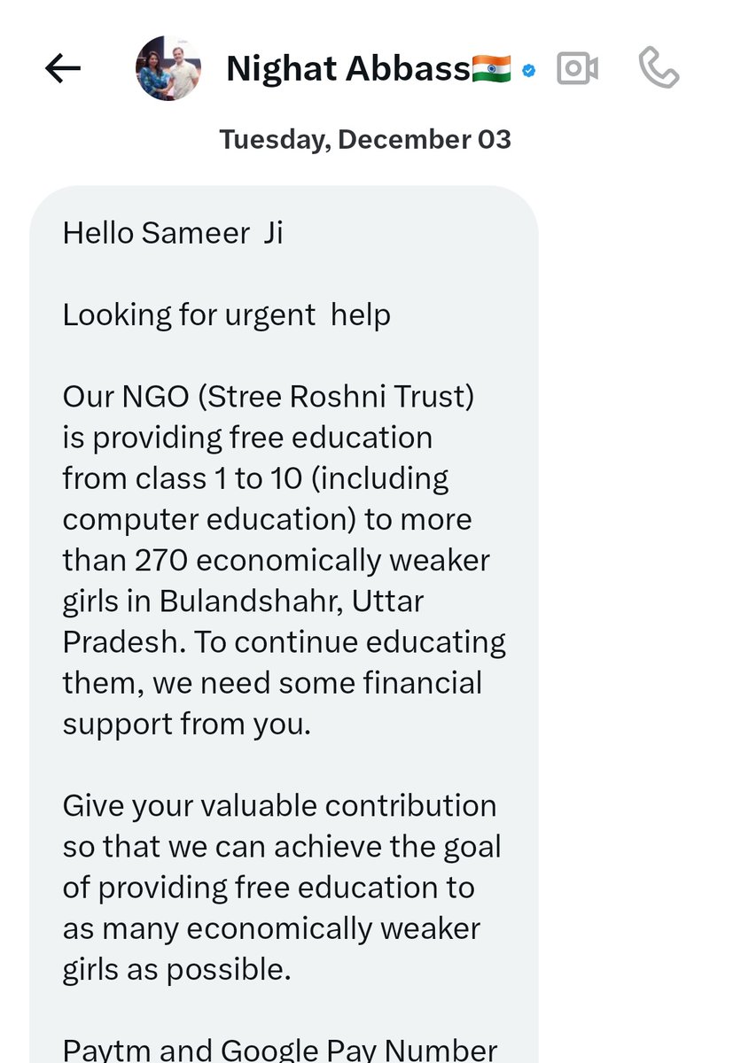 मुझे नहीं देना किसी कांग्रेसी को फंड <a href="/abbas_nighat/">Nighat Abbass🇮🇳</a> जी।

राम राम 👍