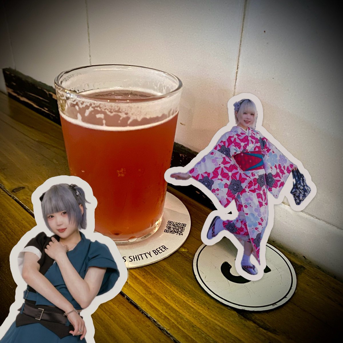 poorukko's tweet image. 次の電車を待ってる時、小さなビールを楽しんでる。

朝ビール、ヤバいね〜

シズクちゃんもヤバいね

今夜会いのを楽しみに〜🩵

@shizuku_bbts