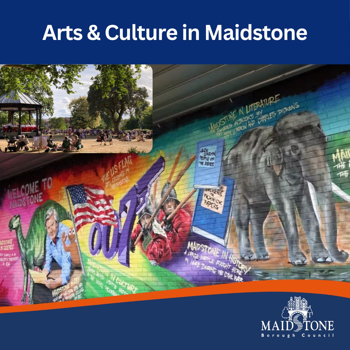 Maidstone Market (@maidstonemarket) on Twitter photo 🎨 What does arts & culture mean to you in Maidstone?
MBC is in the process of reviewing and updating its Arts & Culture Strategy, covering the offers and opportunities in the borough.
Share your views before the closing date on Sunday 17 August 👉 letstalkmaidstone.uk.engagementhq.com/arts-culture-i… 🎨 What does arts & culture mean to you in Maidstone?
MBC is in the process of reviewing and updating its Arts & Culture Strategy, covering the offers and opportunities in the borough.
Share your views before the closing date on Sunday 17 August 👉 letstalkmaidstone.uk.engagementhq.com/arts-culture-i…