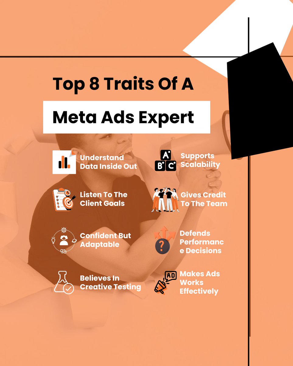 dsdmofficial's tweet image. 📊 Want to master Meta Ads like a pro?
Here are the Top 8 traits every Meta Ads expert should have, from understanding data to delivering performance-driven results.
🚀 Be the expert brands trust. Learn. Implement. Scale.
 #MetaAdsExpert #DSDM #AdExpert #MetaAdsTips
