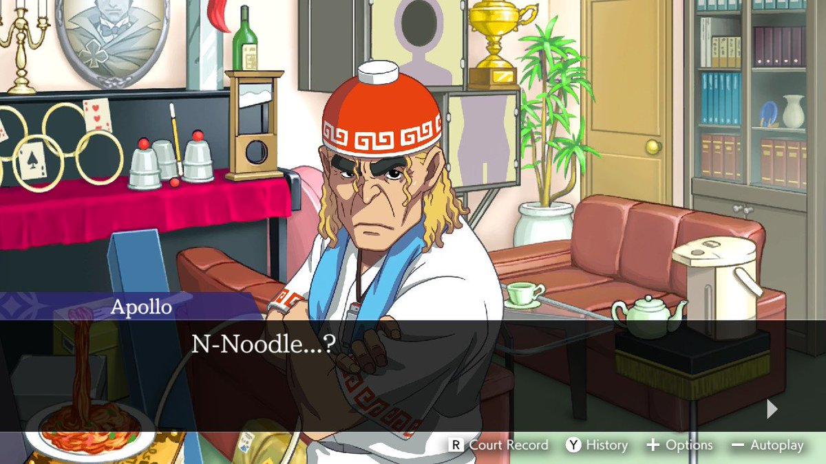 Ace Attorney Apollo Justice (Nintendo Switch)

El primer caso superado 🥳 y Noodle Man 🤣

#NintendoSwitch #AceAttorney #PhoenixWright #capcom