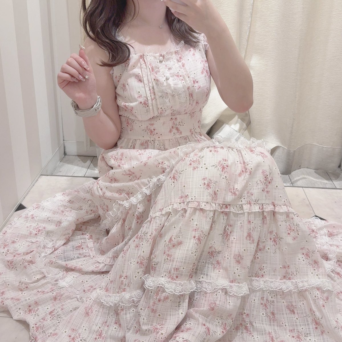 天王寺店 ♡┈┈┈┈┈┈┈┈┈┈♡ #レースフリルティアードop 