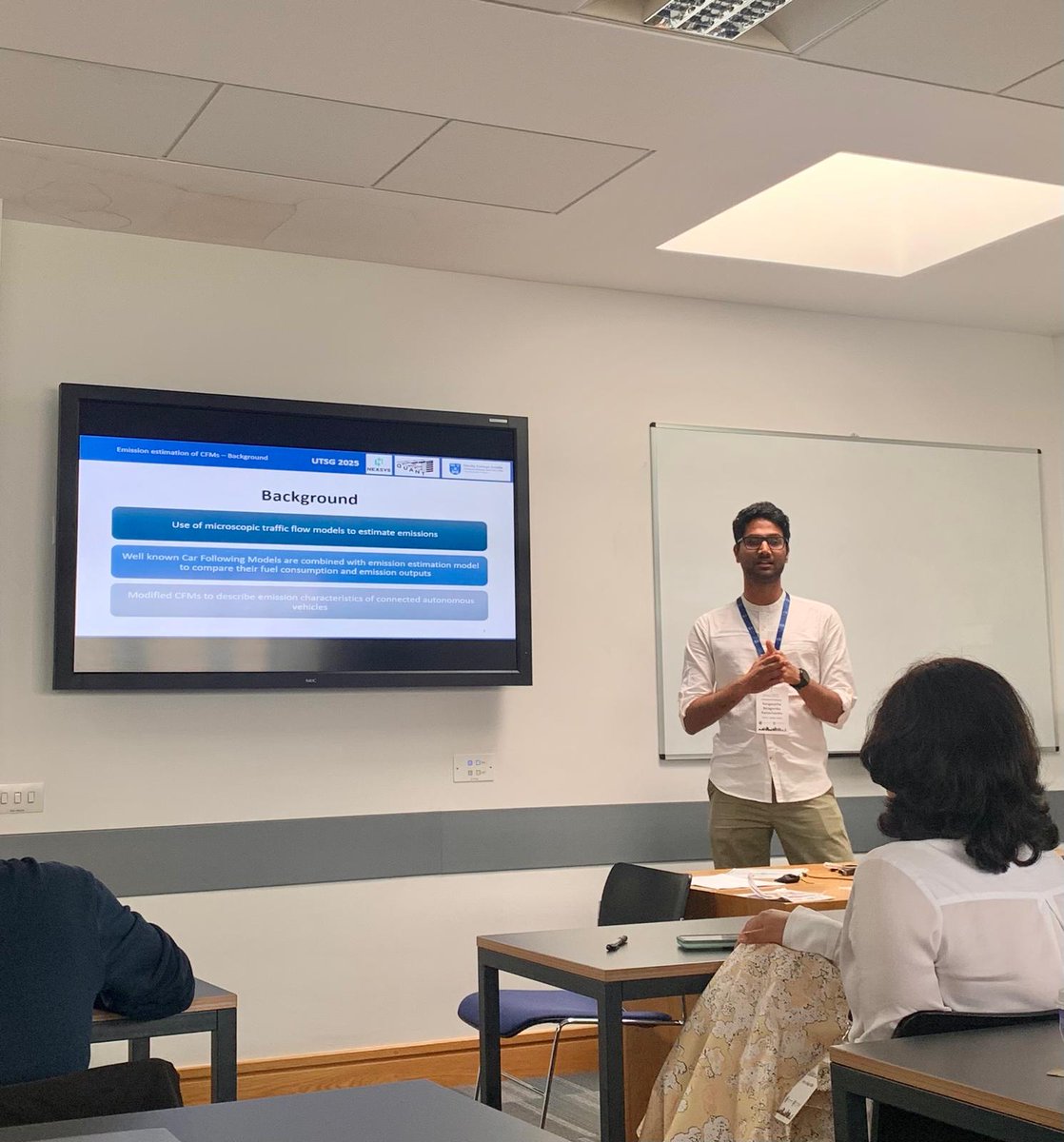 DSRL_UCDMECH's tweet image. 👏👏 Ranganatha Belagumba Ramachandra presenting on: microscopic traffic flow dynamics at the very successful 57th UTSG conference in Dublin. Many presentations demonstrated a focus on fundamentals in science, technology and engineering.
@UCDmechanics