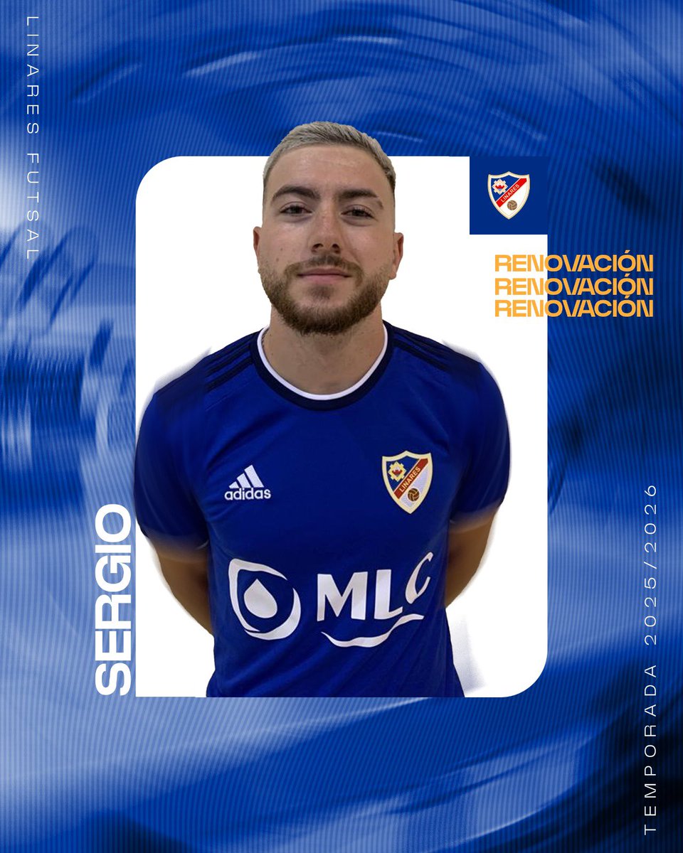 LinaresFutsal's tweet photo. 🔵 𝐑𝐄𝐍𝐎𝐕𝐀𝐂𝐈𝐎́𝐍

¡Sergio seguirá una temporada más como jugador del #LinaresFutsal! 🙌🏼

🔝 Canterano azulillo, capitán y líder del vestuario, renueva con la experiencia de un veterano a pesar de su juventud. 

#EsLoQueEres 💙 https://t.co/sQJZTePQhC
