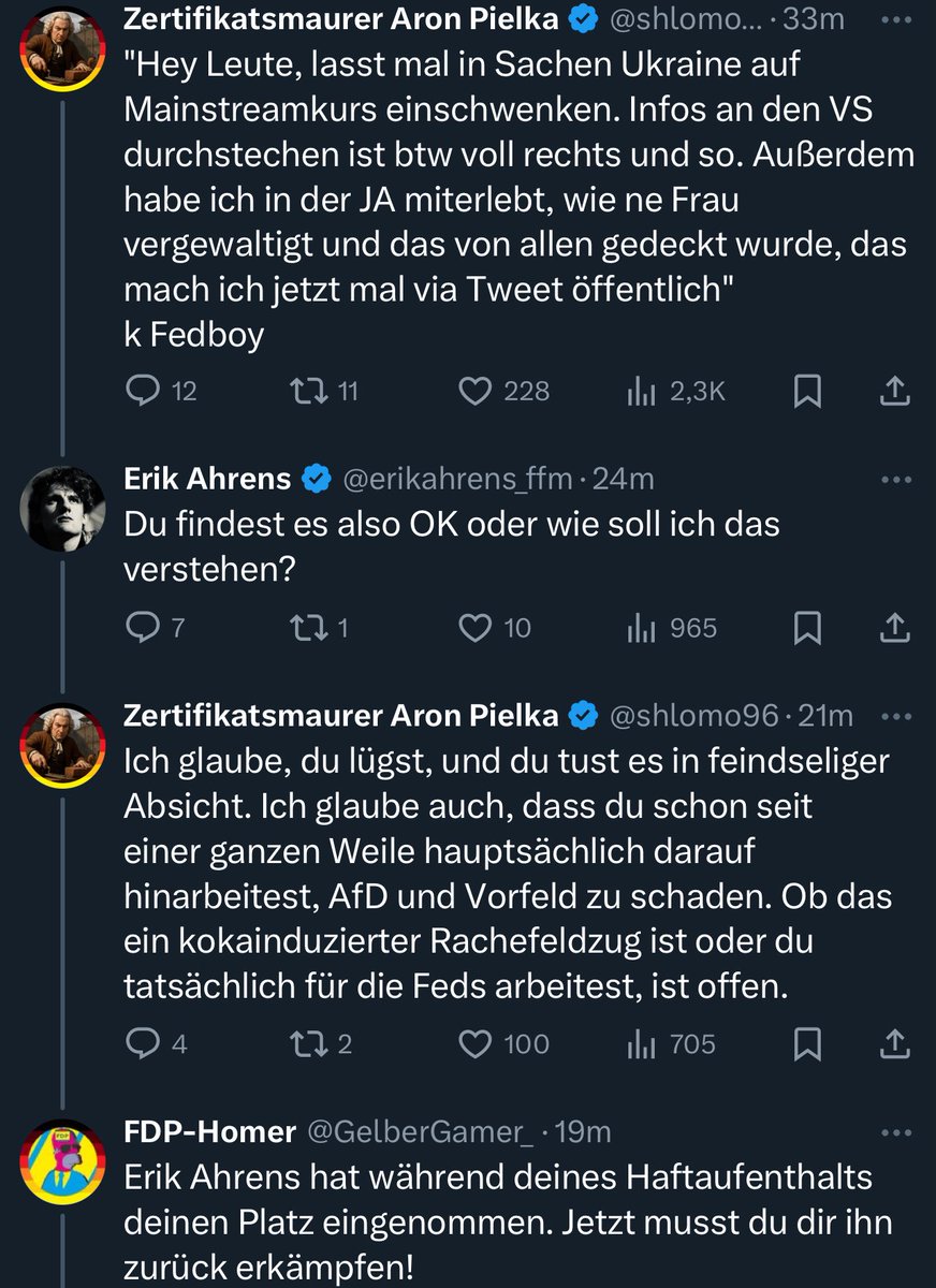 Kein Tag vergeht mehr ohne eine Auseinandersetzung zwischen Aron Pielka und Erik Ahrens.

 „Erik Ahrens hat während deines Haftaufenthalts deinen Platz eingenommen. Jetzt musst du dir ihn zurück erkämpfen!“
