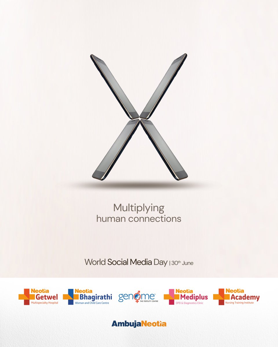 Happy #WorldSocialMediaDay! Let’s multiply our connections, build awareness &amp; uplift each other — the right way. Share positivity, spark change &amp; make every post count. let's Connect! #MultiplyConnection #BuildAwareness #socialmediaday #health #AmbujaNeotia #Healthcare