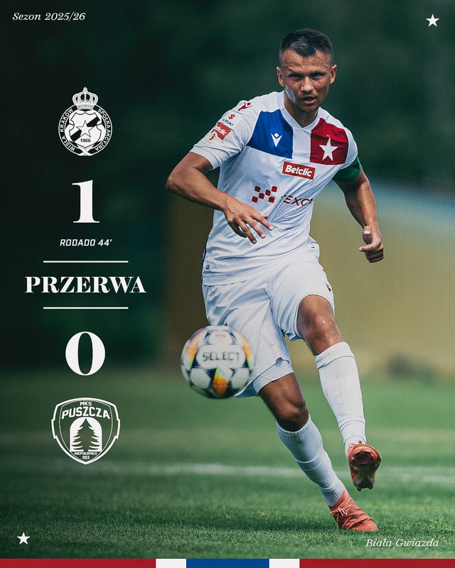 WislaKrakowSA's tweet photo. 45' | Pierwsza połowa za nami 🫡

#WISPUS 1:0 https://t.co/REmYFELZ9k