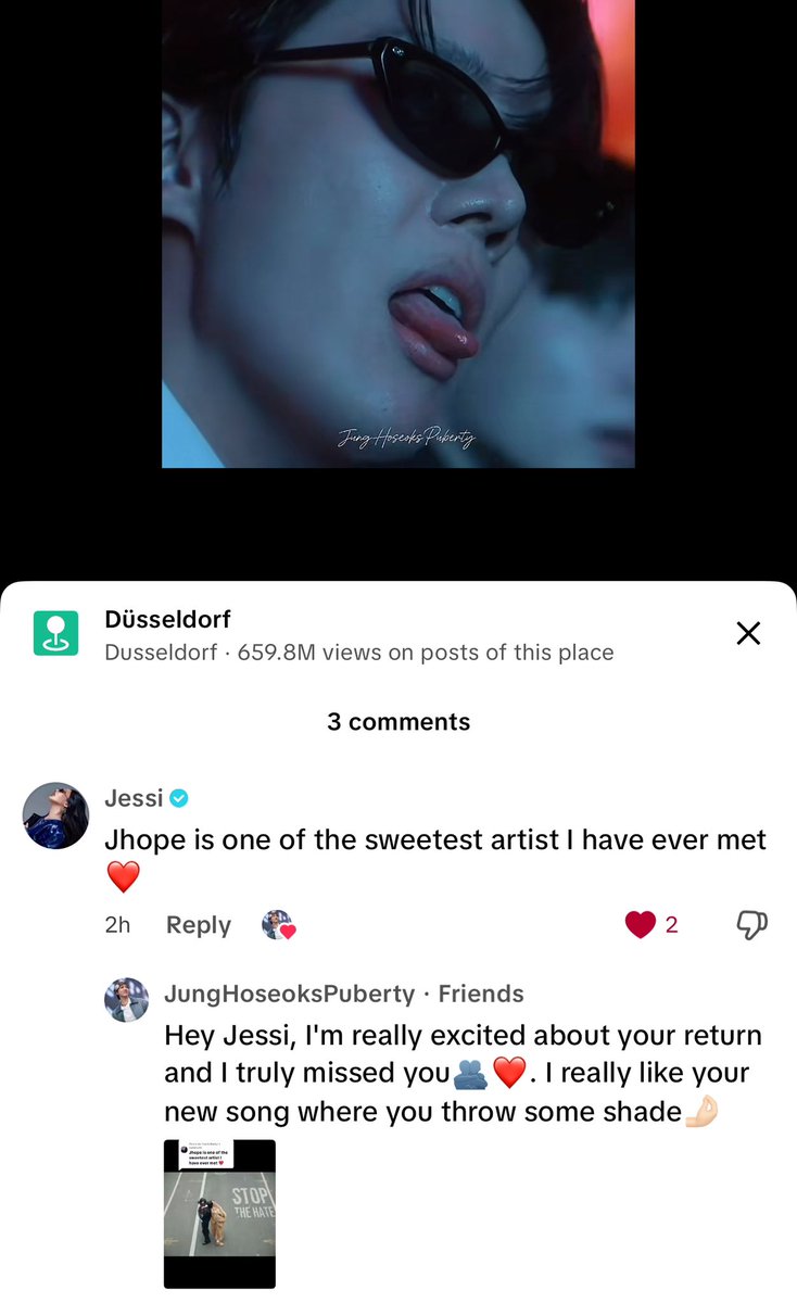 HobiCasa's tweet photo. #friendsOfHOPE Jessi, rapper &singer, commented on @HoseoksPuberty’s post 😍 “ j-hope is one of the sweetest artists I have ever met” 🥹🥹
Check the TT post on the link below https://t.co/rNz5MHOKQ8
