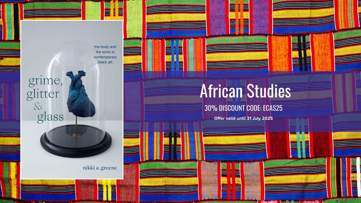 MNG - University Presses (@mngup_books) on Twitter photo GRIME, GLITTER, AND GLASS examines how contemporary Black visual artists use sonic elements to refigure the formal and philosophical developments of Black art and culture.
Browse our virtual #ECAS2025 exhibition: combinedacademic.co.uk/ecas-2025/
<a href="/CAAS_CZ/">Czech Association for African Studies</a> #AfricanStudies <a href="/DukePress/">Duke University Press</a> GRIME, GLITTER, AND GLASS examines how contemporary Black visual artists use sonic elements to refigure the formal and philosophical developments of Black art and culture.
Browse our virtual #ECAS2025 exhibition: combinedacademic.co.uk/ecas-2025/
<a href="/CAAS_CZ/">Czech Association for African Studies</a> #AfricanStudies <a href="/DukePress/">Duke University Press</a>
