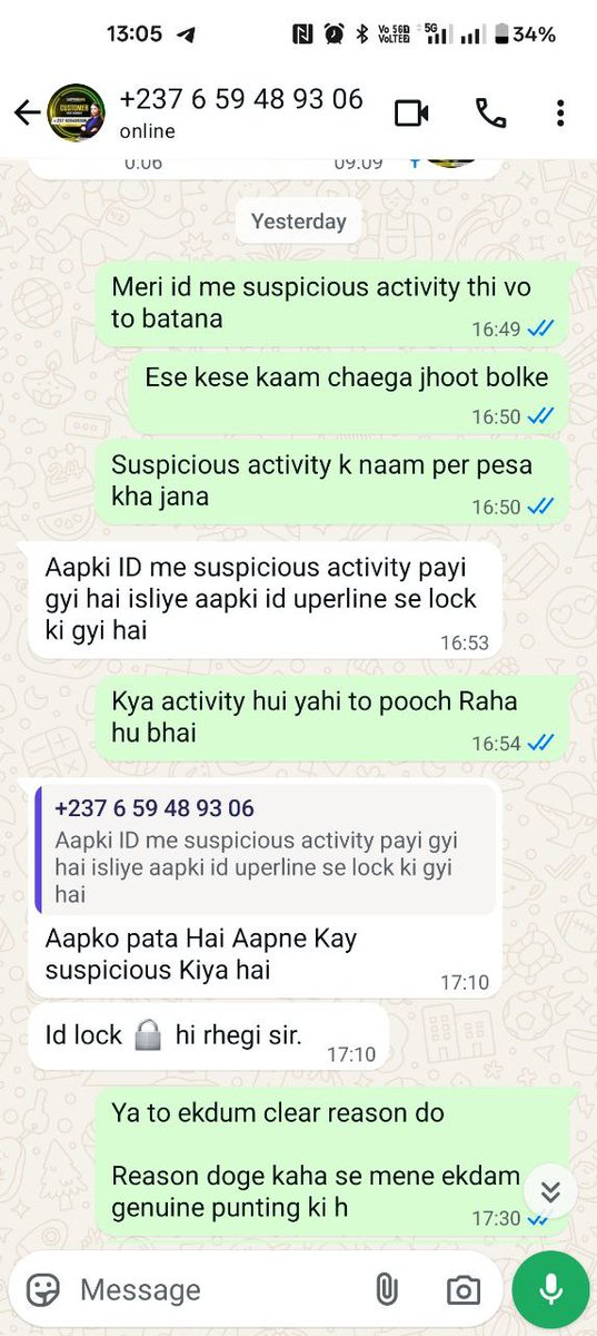 🆘SCAM2025🆘
LOTUS365
Another Scam of About 10 Lakhs by Lotus365 (Ex-Alibaba, Previously Part of CBTF, Now Not)

Do not use Lotus365. They are big scammers. I have found a clear pattern in how they operate their fraud.

If you are winning daily amounts like 1 lakh or 2 lakh,
