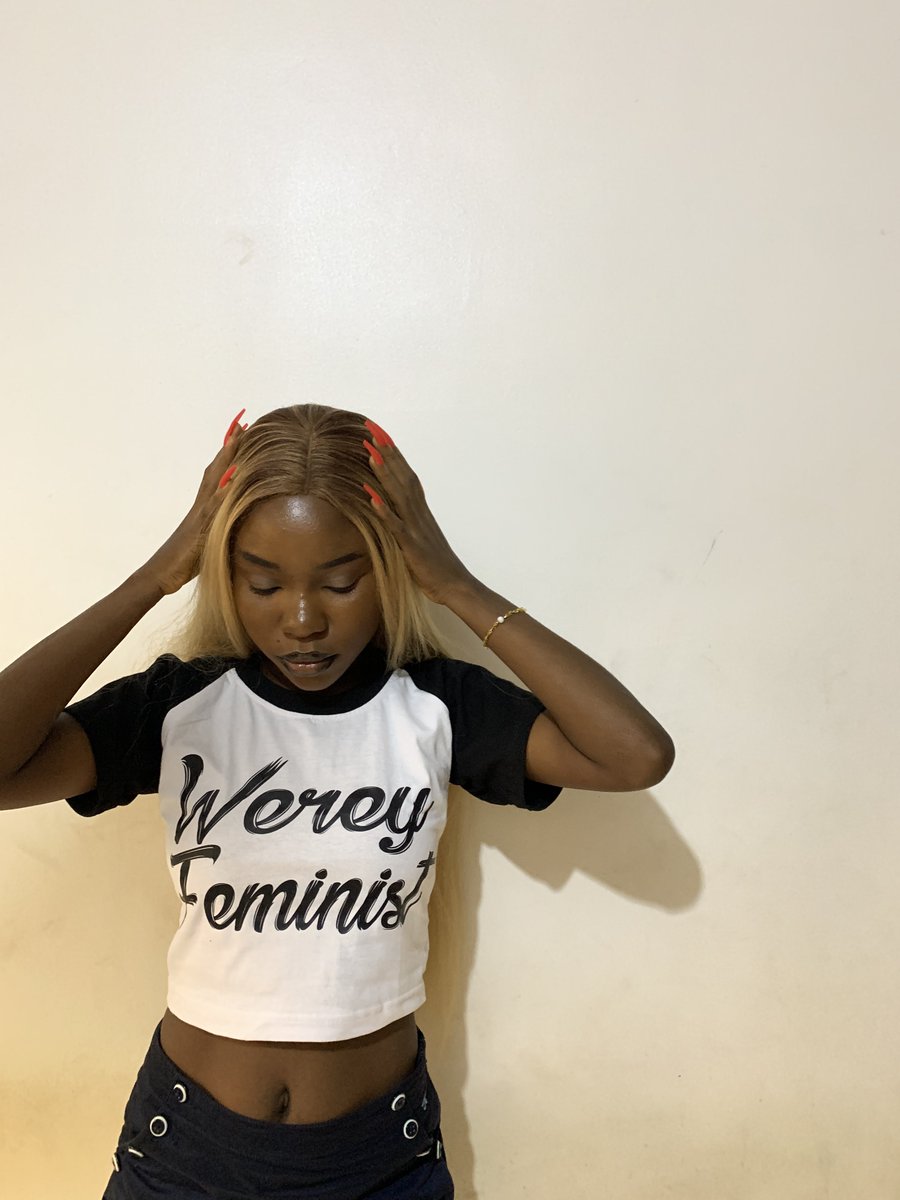 It’s salary week, so this is a thread of TBFB merch you should buy

1. The classic “Werey Feminist” crop top. Available in Xs-6xl

9000 Naira
