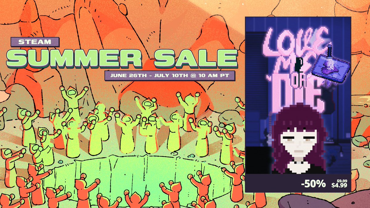 LOVE ME OR DIE ๐ฒ๐ | Now on Steam! (@chaoticravensst) on Twitter photo Will you embark on a quest of a lonely teenager for popularity and fame? Beware, your path may turn into a dark and tragic journey.
LOVE ME OR DIE๐ฒ, a retro graphic adventure with challenging puzzles and a #pixelart world.
๐50% OFF ๐#SteamSummerSale!
store.steampowered.com/app/3165520/Loโฆ Will you embark on a quest of a lonely teenager for popularity and fame? Beware, your path may turn into a dark and tragic journey.
LOVE ME OR DIE๐ฒ, a retro graphic adventure with challenging puzzles and a #pixelart world.
๐50% OFF ๐#SteamSummerSale!
store.steampowered.com/app/3165520/Loโฆ
