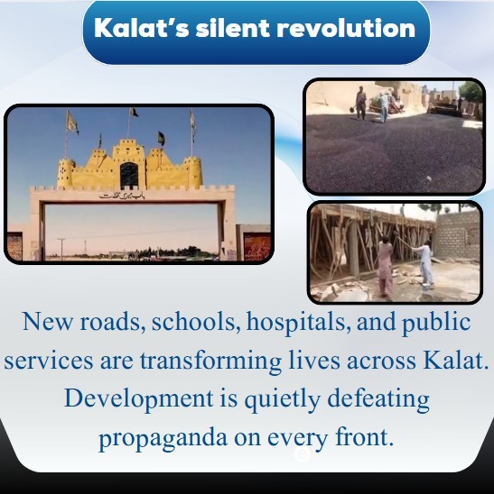 Rooh_a_Ishq's tweet image. Kalat’s silent revolution
New roads, schools, hospitals, and public services are transforming lives across Kalat. Development is quietly defeating propaganda on every front.

@iampm999
#Balochistan
#UnityThroughSports
#YouthEmpowerment
#CommunityTogether