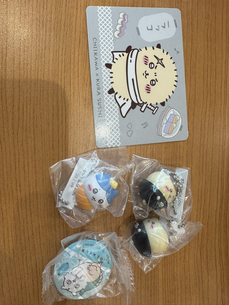 xX404_x's tweet photo. 【交換】ちいかわ  くら寿司

譲）くりまんじゅう 
　　ハチワレ
　　あの子
　　ラッコ

求）フィギュア  うさぎ   
　　マグネット  うさぎ&amp;あのこ
　　カード　うさぎ

都内手渡し。
郵送も可能！
フィギュア優先
本日秋葉原or渋谷
検索よりお気軽にお声がけ下さい。 https://t.co/jpn55EZNvc