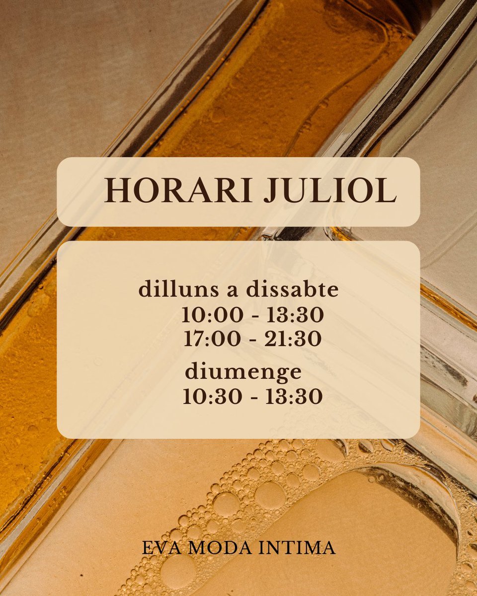 EvaIntima's tweet photo. Aquest mes de juliol ens trobaràs aquestes hores..... https://t.co/icstuo9r0E