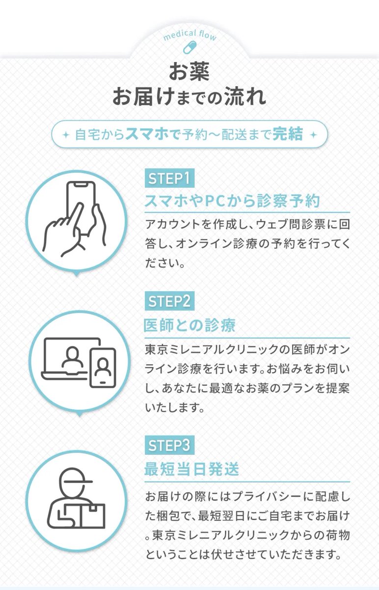 Q7l1a9vkxL2Uc8X's tweet image. このクリニック、マンジャロオンラインで処方して貰えるの凄くない？？
しかも安いし今ならクーポン利用で5000円オフ。

届く時も美容クリニックから届いたってわからないように発送して貰えるの配慮凄い。

公式: tinyurl.com/y34934tm 
#PR