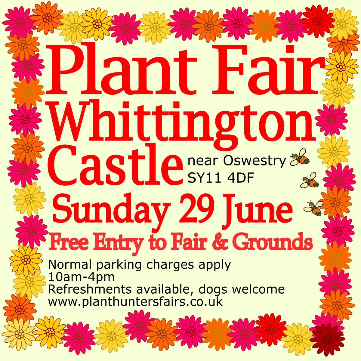 THIS SUNDAY!  🌼 PLANT FAIR 🌼  Don’t forget to pop along and get some great plants for your garden from our Plant Hunters' Fair at Whittington Castle on Sunday 29th June. Brilliant line up of specialist nurseries attending.  Details at planthuntersfairs.co.uk