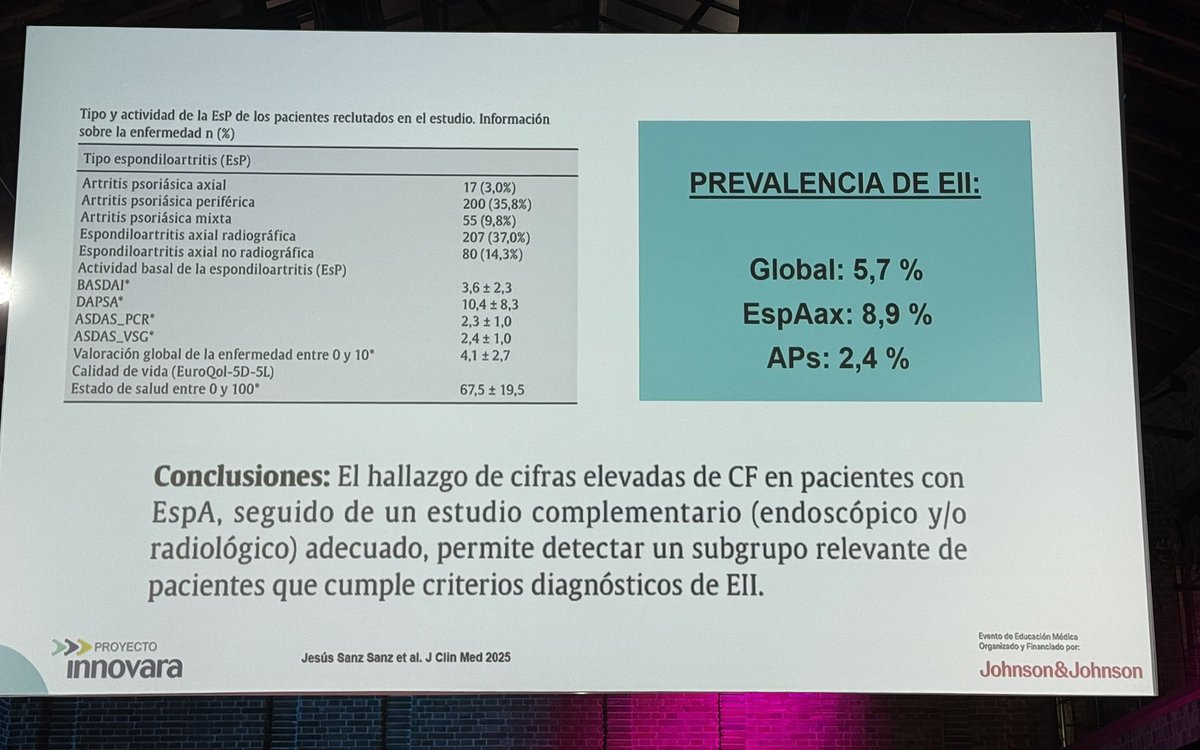 Jesús Sanz (@jesussanzsanz44) on Twitter photo Tenemos a <a href="/manu_barreiro/">Manuel Barreiro</a> hablándonos de EII en este #Innovara25 Reuma/Derma.
Excelente, como siempre.
Y citando el trabajo conjunto recién publicado #EISER. #Espondiloartritis #ArtritisPsoriásica #EII Tenemos a <a href="/manu_barreiro/">Manuel Barreiro</a> hablándonos de EII en este #Innovara25 Reuma/Derma.
Excelente, como siempre.
Y citando el trabajo conjunto recién publicado #EISER. #Espondiloartritis #ArtritisPsoriásica #EII