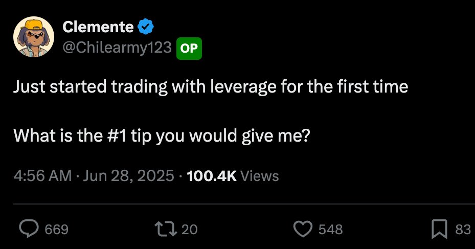 Uttam (@uttam_singhk) on Twitter photo #1 Don’t use leverage
#2 If you still at least use a stop loss
#3 Stick to low leverage
#4 Avoid shorting
#5 Do not use leverage on altcoins
#6 You’ll ignore all of this, learn the hard way & then wish you never touched leverage in the first place #1 Don’t use leverage
#2 If you still at least use a stop loss
#3 Stick to low leverage
#4 Avoid shorting
#5 Do not use leverage on altcoins
#6 You’ll ignore all of this, learn the hard way & then wish you never touched leverage in the first place