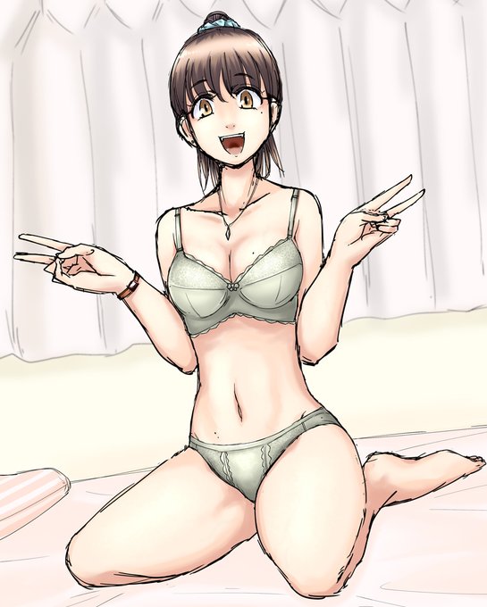 だいぶ前に描いたけど今でも気に入ってる子。おかづちゃん(苗字が岡津)といいます。 