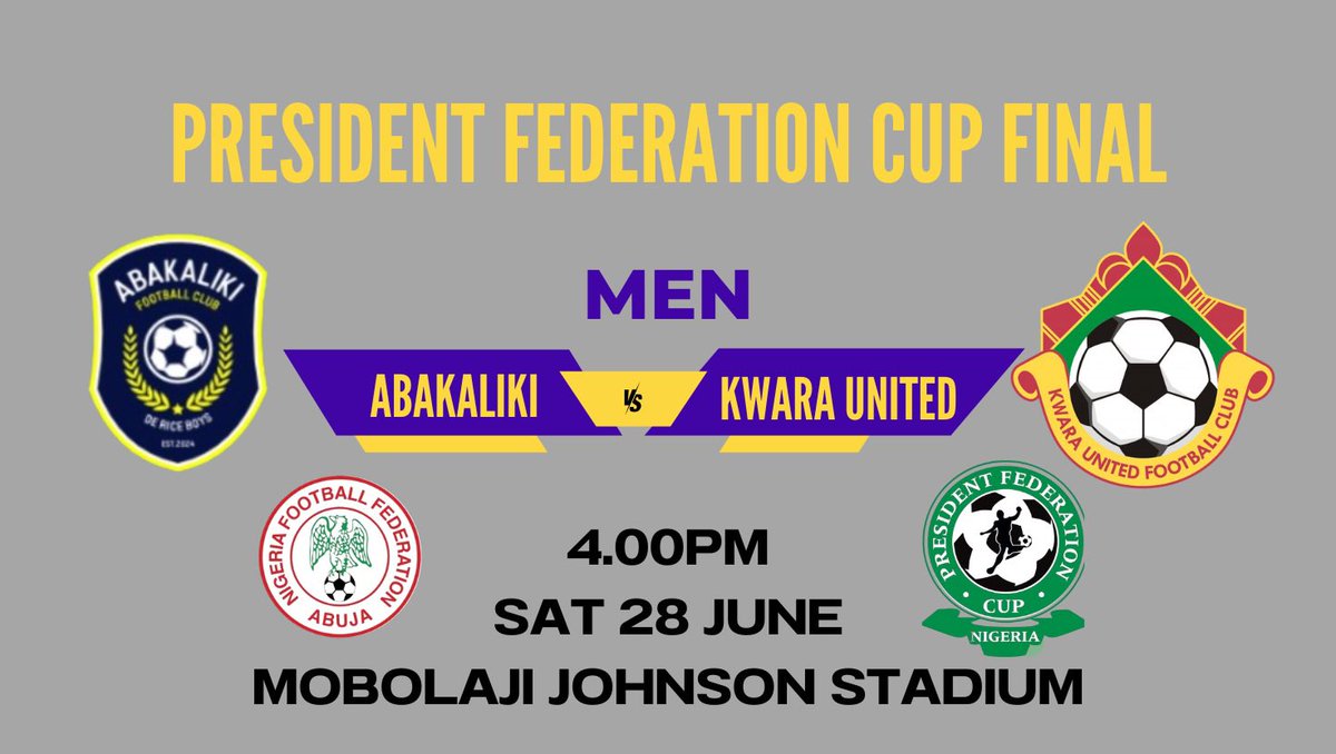 Double Game Day!!
LIVE &amp; FREE
on our NPFLLive App

Game 1; <a href="/RiversAngels/">Rivers Angels</a> vs <a href="/amazons_fc/">Nasarawa Amazons Fc</a> 
1pm

Game 2: <a href="/KwaraUnitedFC/">Kwara United F.C.</a> vs <a href="/AbakalikiFC/">Abakaliki football Club</a> 
4pm

Mobolaji Johnson Stadium, Lagos