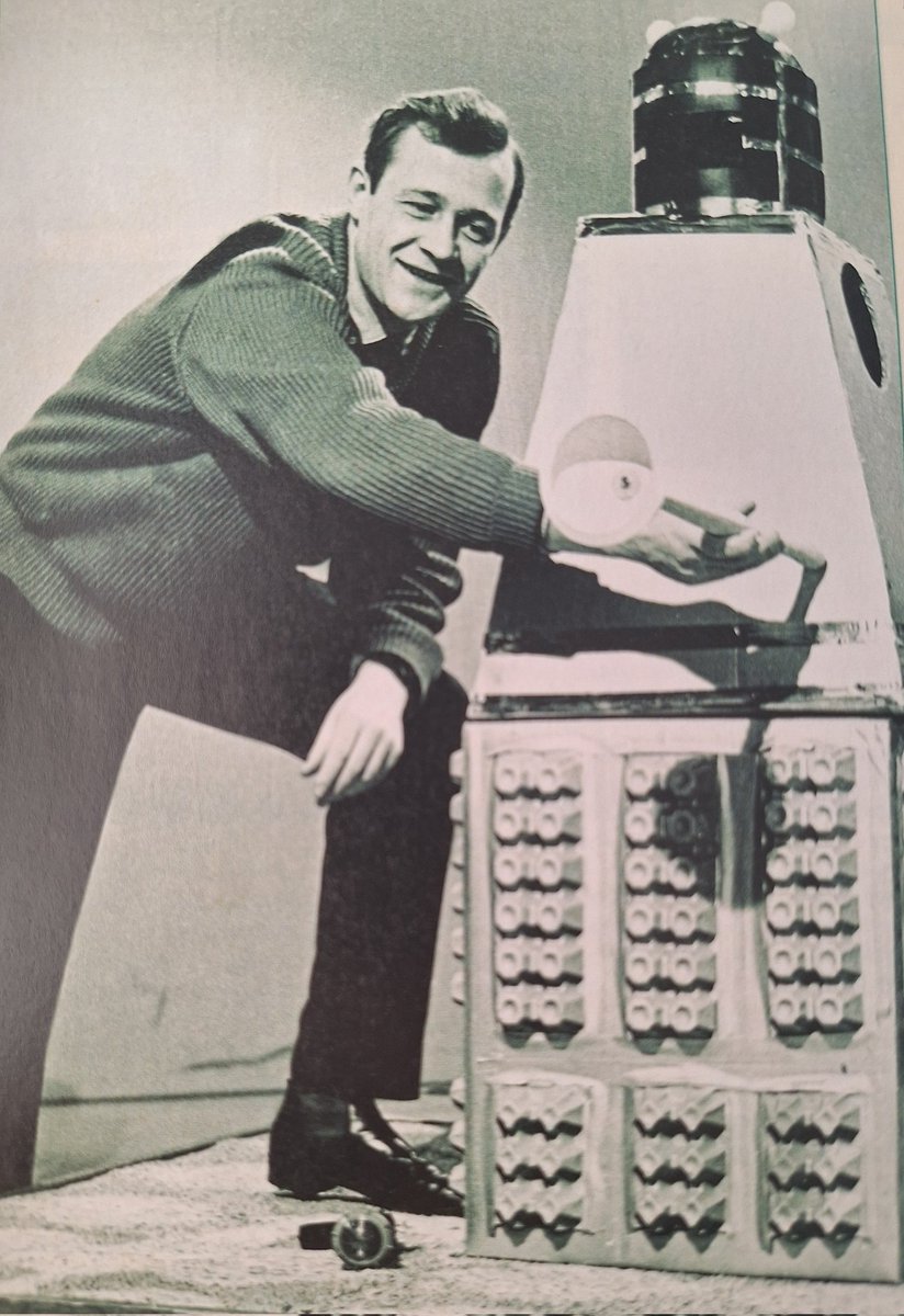 BluePeterHub's tweet image. Christopher Trace with a homemade Dalek