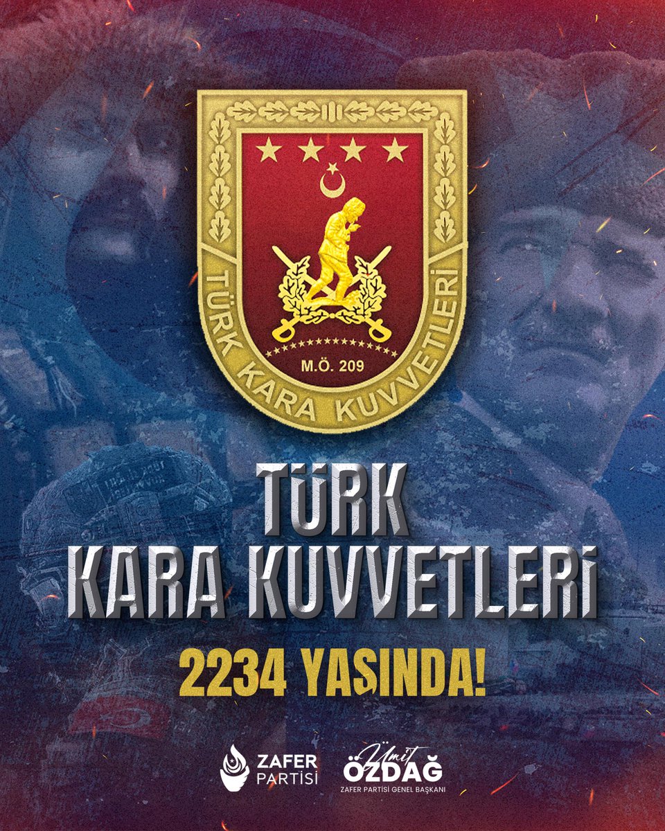 umitozdag's tweet image. Dünyanın en köklü ordusu olan Türk Kara Kuvvetleri&apos;nin 2234. kuruluş yıl dönümünü kutluyor, vatan savunmasında kaybettigimiz aziz şehitlerimizi ve kahraman gazilerimizi saygıyla anıyorum.