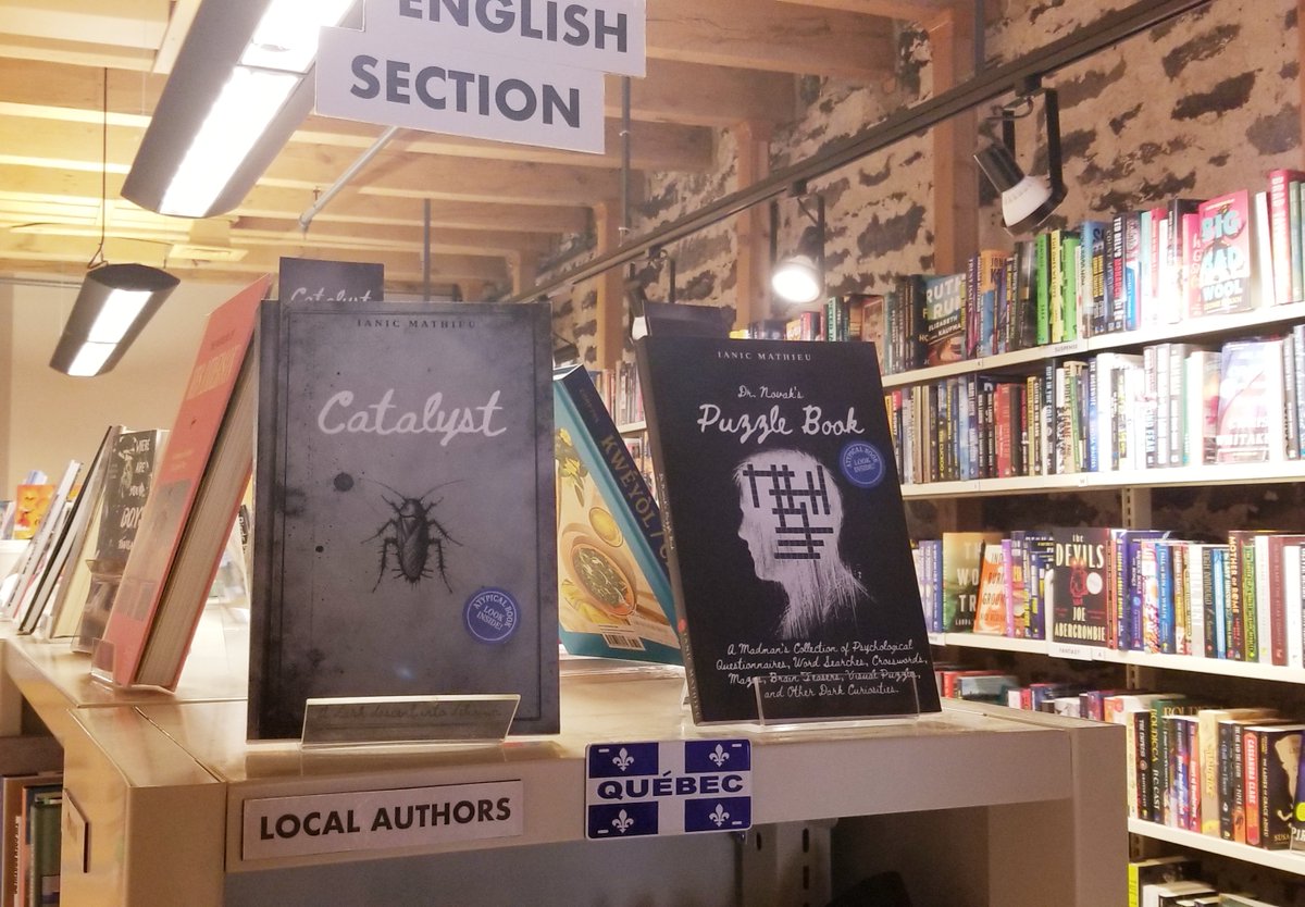 IanicWriter's tweet image. "What an incredible feeling to walk into a bookstore and see my book featured on display. I still can’t believe it.
If you’re in Montreal and craving a dark, twisted psychological thriller told through found documents, notes, journal entries and letters, this book is for you.