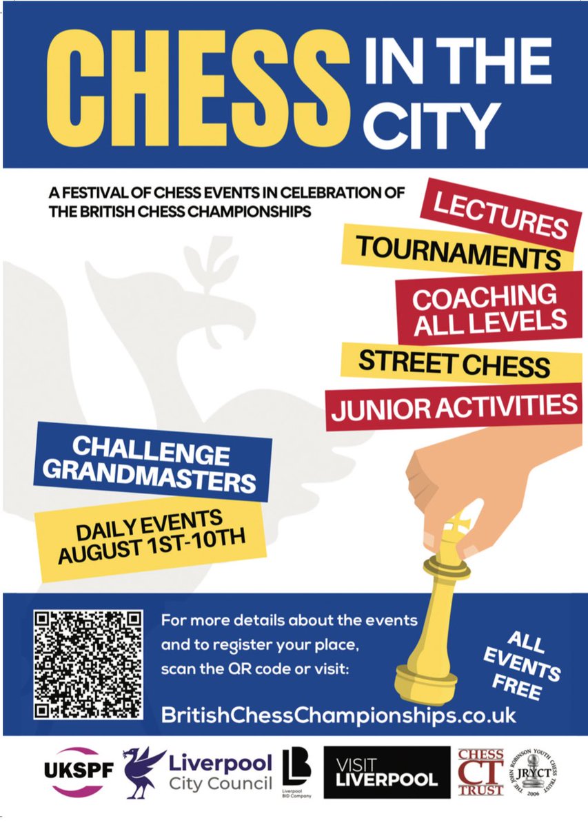 robsteelemusic's tweet image. Coming to Liverpool! 😊♟️❤️ #britishchamps @ecfchess #britishchesschamps