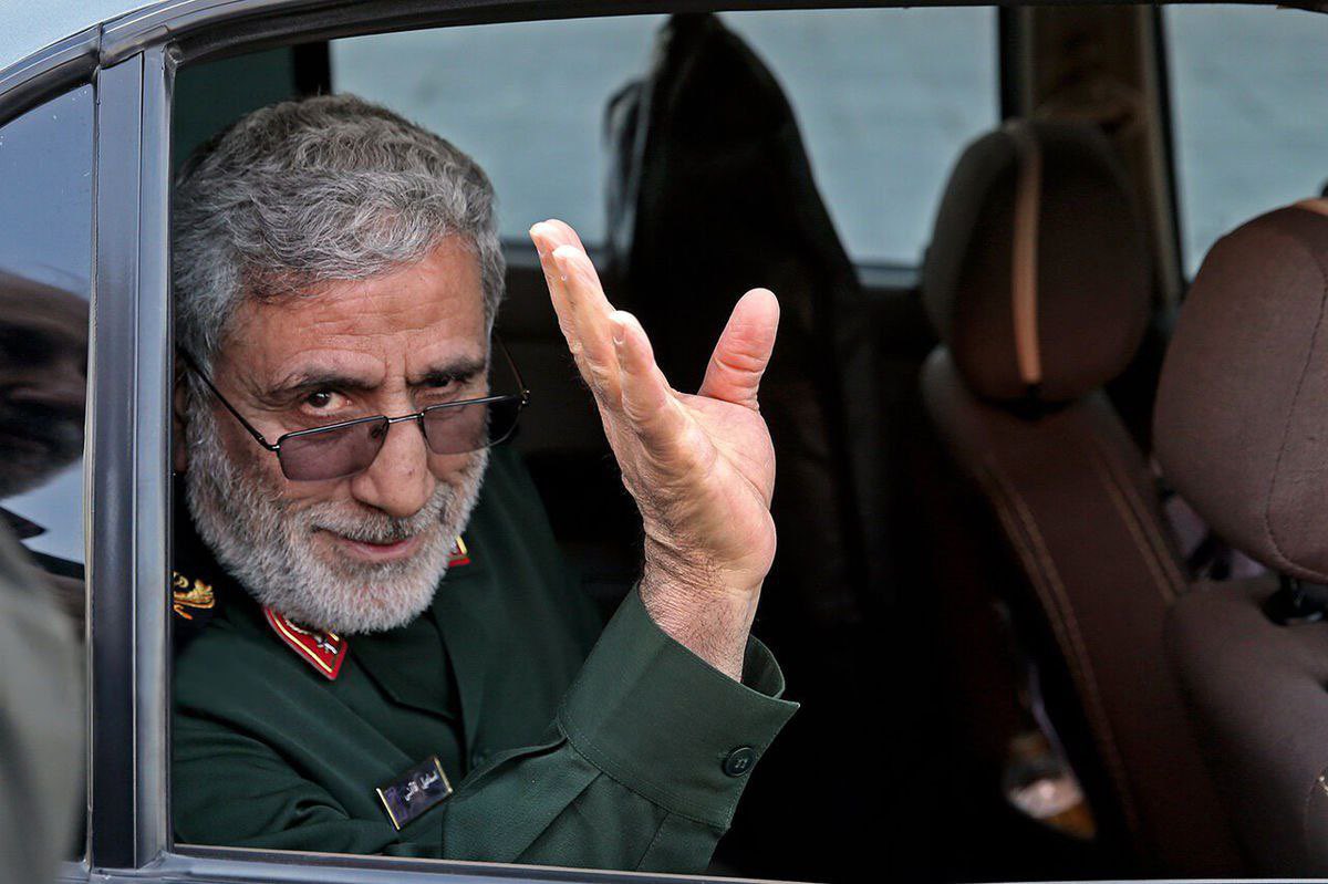 GreaterIran92's tweet image. Major General Esmail Qaani in response to a reporter:

This is an unfinished battle, this is an existential war. #TheGeneral