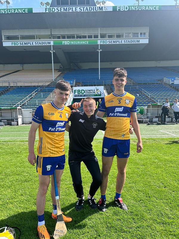 The very best of luck to our trio Zak, Jack &amp; Conor in Clare’s All Ireland Minor Final today! 👏🏻🟡🔵 
We are so proud of your achievements so far! All roads lead to Thurles this afternoon!
AN CLÁR ABÚ!🟡🔵