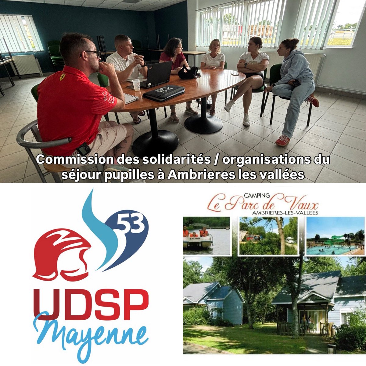 UDSP 53 (@udsp53) on Twitter photo Réunion de la commission des solidarités de l’<a href="/udsp53/">UDSP 53</a> pour l’organisation de la semaine pupilles - séjour Eloïse - à partir du 12 juillet avec l’amicale d’#Ambrieres-les-Vallées
<a href="/sdis53/">Sapeurs-pompiers 53</a> <a href="/Pompiers_Ouest/">GUDSO</a> <a href="/OdpPompiers/">ODP Sapeurs-Pompiers de France</a> <a href="/PompiersFR/">Pompiers de France</a> <a href="/olivierrichefou/">Olivier Richefou</a> <a href="/ChrisAuregan/">Christelle Moussay</a> <a href="/rousseletsyl20/">Sylvain Rousselet</a> Réunion de la commission des solidarités de l’<a href="/udsp53/">UDSP 53</a> pour l’organisation de la semaine pupilles - séjour Eloïse - à partir du 12 juillet avec l’amicale d’#Ambrieres-les-Vallées
<a href="/sdis53/">Sapeurs-pompiers 53</a> <a href="/Pompiers_Ouest/">GUDSO</a> <a href="/OdpPompiers/">ODP Sapeurs-Pompiers de France</a> <a href="/PompiersFR/">Pompiers de France</a> <a href="/olivierrichefou/">Olivier Richefou</a> <a href="/ChrisAuregan/">Christelle Moussay</a> <a href="/rousseletsyl20/">Sylvain Rousselet</a>